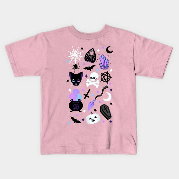 Cute Witch Kids T-Shirt by RavenWake